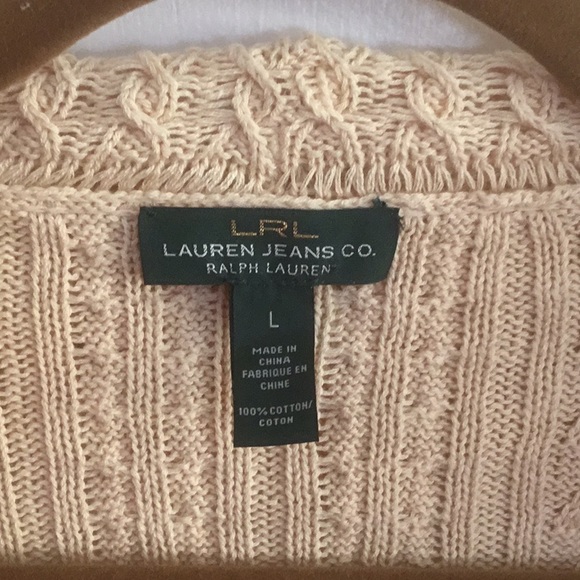 Ralph Lauren Jeans Co Cotton Knit Cardigan L - Picture 3 of 6